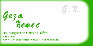 geza nemec business card